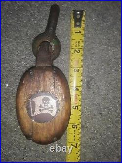 Disney World Pirates Of The Caribbean Ride Vintage Prop Ship Pulley Display