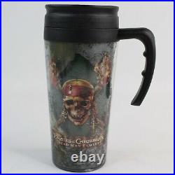Disney World Pirates Of The Caribbean Stein Plastic Drink Tumbler Lid Handle