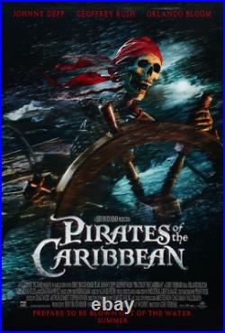 Disney's PIRATES OF THE CARIBBEAN orig DS movie poster 27x40 Curse Black Pearl