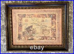 Disneyland Paris Pirates Of The Caribbean Map Art Giclee RARE John Horny 1991 Disneyland Paris Pirates Of The Caribbean Map Art Giclee RARE John Horny 1991