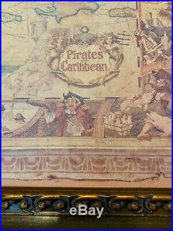 Disneyland Paris Pirates Of The Caribbean Map Art Giclee RARE John Horny 1991