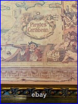 Disneyland Paris Pirates Of The Caribbean Map Art Giclee RARE John Horny 1991