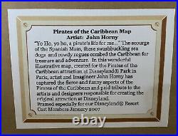Disneyland Paris Pirates Of The Caribbean Map Art John Horny 1991