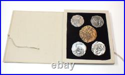Disneyland Pirates Of The Caribbean Coin 5 Collector Coins 65th Anniversary Set