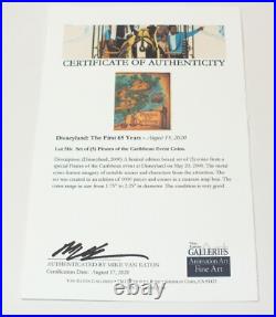 Disneyland Pirates Of The Caribbean Coin 5 Collector Coins 65th Anniversary Set