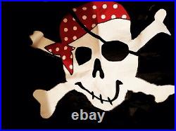 Disneyland Pirates Of The Caribbean Jolly Roger Flag Attraction Ride Prop