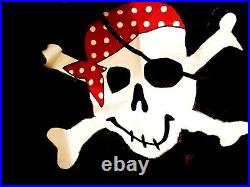 Disneyland Pirates Of The Caribbean Jolly Roger Flag Attraction Ride Prop