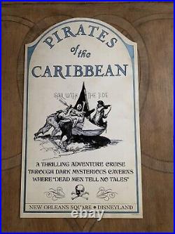 Disneyland Pirates Of The Caribbean Plaque 1967 Attraction 50th Sign Prop POTC