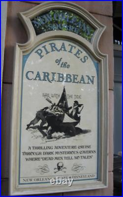 Disneyland Pirates Of The Caribbean Plaque 1967 Attraction 50th Sign Prop POTC