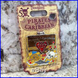 Disneyland Pirates of the Caribbean 50th Anniversary Treasure Chest Pin Set of 5