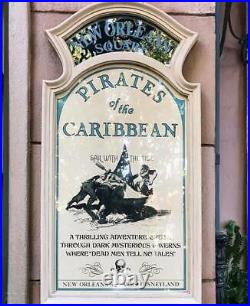 FULL SIZE Pirates of the Caribbean Attraction Sign Prop Disneyland Walt Disney