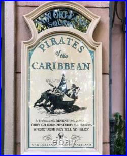 FULL SIZE Pirates of the Caribbean Attraction Sign Prop Disneyland Walt Disney FULL SIZE Pirates of the Caribbean Attraction Sign Prop Disneyland Walt Disney