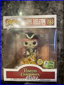 Funko POP! 2021 ECCC Disney Pirates of the Caribbean Treasure Skeleton LE Damage