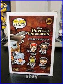 Funko POP Pirates of the Caribbean CURSED BARBOSSA #208 With poplife stickers