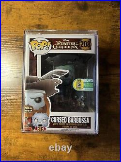 Funko Pop! 2016 SDCC Pirates Of The Caribbean Cursed Barbossa #208 Vinyl Figure