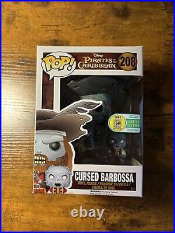 Funko Pop! 2016 SDCC Pirates Of The Caribbean Cursed Barbossa #208 Vinyl Figure