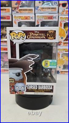 Funko Pop Cursed Barbossa Pirates Of The Caribbean Official Sdcc Exclusive #208