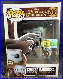 Funko Pop Cursed Barbossa Pirates Of The Caribbean Official Sdcc Exclusive #208