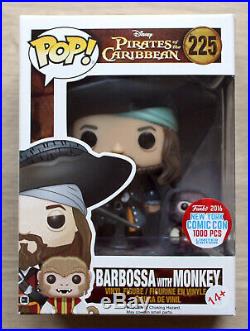 Funko Pop Disney Pirates Of The Caribbean Barbossa Monkey NYCC + Free Protector
