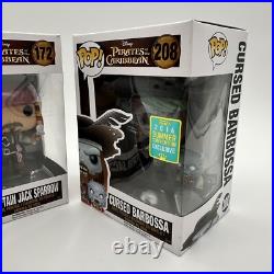 Funko Pop Disney Pirates of The Caribbean Cursed Barbossa 208 & Jack Sparrow 172