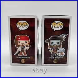 Funko Pop Disney Pirates of The Caribbean Cursed Barbossa 208 & Jack Sparrow 172