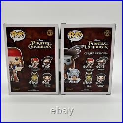 Funko Pop Disney Pirates of The Caribbean Cursed Barbossa 208 & Jack Sparrow 172