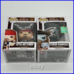 Funko Pop Disney Pirates of The Caribbean Cursed Barbossa 208 & Jack Sparrow 172