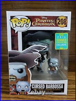 Funko Pop Disney Pirates of the Caribbean Cursed Barbossa 208 2016SDCC Exclusive