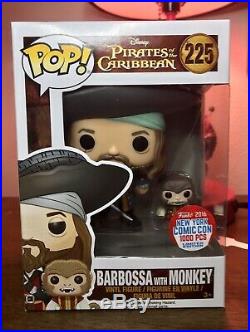 Funko Pop Pirates Of The Caribbean BARBOSSA with MONKEY 225 Figure NYCC