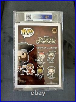 Funko Pop! Pirates Of The Caribbean Barbossa With Monkey #225 2016 NYCC PSA 9