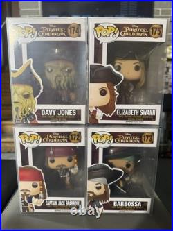 Funko Pop Pirates of The Caribbean #172 #173 #174 #175 Captain Jack Sparrow Lot