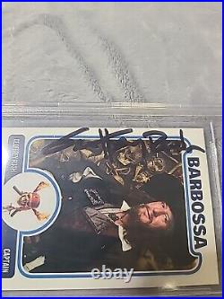 Geoffrey Rush Signed Card Captain Barbossa Pirates Of The Caribbean Rare