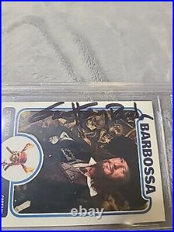 Geoffrey Rush Signed Card Captain Barbossa Pirates Of The Caribbean Rare