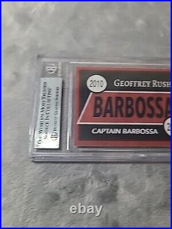 Geoffrey Rush Signed Card Captain Barbossa Pirates Of The Caribbean Rare