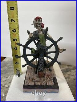 HAND SIGNED Disney Parks Jim Shore Pirates of the Caribbean Helmsman Figure Rare