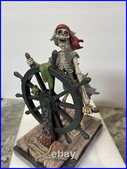 HAND SIGNED Disney Parks Jim Shore Pirates of the Caribbean Helmsman Figure Rare