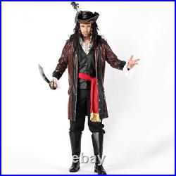 Halloween jack sparrow captain costumes figure pirates of the caribbean movie