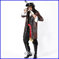 Halloween jack sparrow captain costumes figure pirates of the caribbean movie