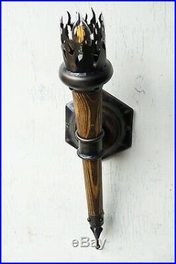 Handmade Medieval Candle Wall Sconce 21,65 Long, Torch Wall Sconce