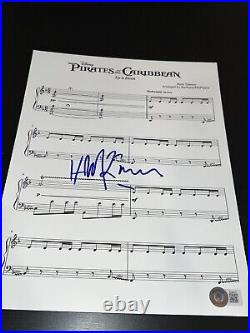 Hans Zimmer Signed Autograph Sheet Music Pirates Of The Caribbean Beckett Bas D