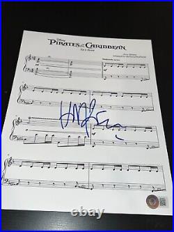 Hans Zimmer Signed Autograph Sheet Music Pirates Of The Caribbean Beckett Bas G