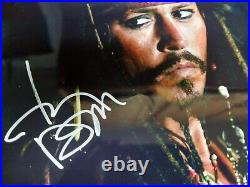 JOHNNY DEPP PIRATES OF THE CARIBBEAN' HAND SIGNED AUTOGRAPH 11X14 PHOTO With COA