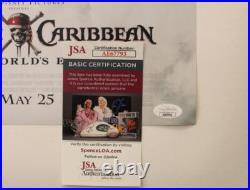 JOHNNY DEPP SIGNED AUTOGRAPH 12x18 PIRATES OF THE CARIBBEAN POSTER PHOTO JSA COA