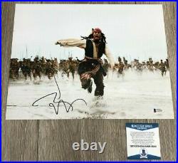 JOHNNY DEPP SIGNED PIRATES OF THE CARIBBEAN 11x14 PHOTO withPROOF & BECKETT COA