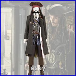 Jack Sparrow Costume Pirates of the Caribbean Cosplay Suit Fullset Handcrafted