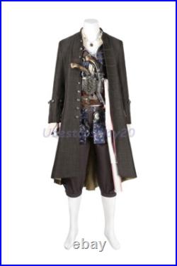 Jack Sparrow Costume Pirates of the Caribbean Cosplay Suit Fullset Handcrafted