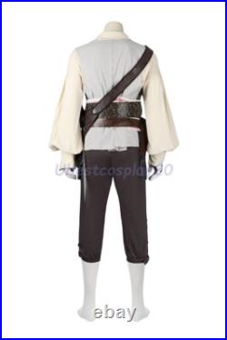 Jack Sparrow Costume Pirates of the Caribbean Cosplay Suit Fullset Handcrafted