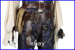 Jack Sparrow Costume Pirates of the Caribbean Cosplay Suit Fullset Handcrafted