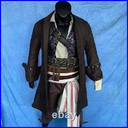 Jack Sparrow Costume Pirates of the Caribbean Cosplay Suit Men's Outfit