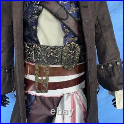 Jack Sparrow Costume Pirates of the Caribbean Cosplay Suit Men's Outfit